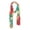 Green/Pink, variant on Day of the Dead Festival Concert Colorful Scarf - Lime Red Skull