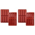 thumbnail image 1 of Molde de Silicona para Galletas con Dedos de 4 Uds, Molde para Hornear Barras de Cereales con 8 Cavidades, Molde para Barras de Chocolate, para Dulces, Pan, Muffins y Jabón, 1 of 5