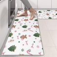thumbnail image 2 of Kitchen Rugs Sets Of 2,White Christmas Gingerbread Man Pattern Anti Fatigue Kitchen Mat Rugs Non Slip Washable,Decorative Kitchen Floor Mats for Kitchen,Sink,Laundry,17"X47", 2 of 5