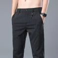 thumbnail image 3 of Pantalones de verano finos para hombre, pantalones casuales rectos para hombre, pantalones clásicos a rayas de talla grande, moda 2024, nuevos en oferta de poliéster de alta calidad, 3 of 5
