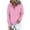 Pink, variant on IROINNID Sweatshirt for Women Solid Color Long Sleeve Hoodie Casual Basic Pullover Warm Fall Tops,Black