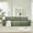 Green + Chenille + 3 Seat + Foam, variant on 109" Chenille Sofa, Deep Seating, Thickened Armrests, Plush & Cozy, Modern,Green