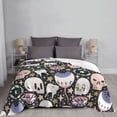 thumbnail image 4 of XMXT Flannel Throw Blanket for Couch, Warm Seamless Cartoon Skull Print Bed Sofa Decor Blankets for Home Bedroom, 80 x 60 inches, 4 of 8