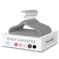 thumbnail image 1 of Velvet Hangers BAGAIL Kids, 28 cm, ropa infantil, paquete de 50 unidades, color gris, 1 of 6