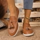 thumbnail image 2 of Zapatos Casuales de las Mujeres Versátiles Suaves Vendidos con Detalle de Borla Zapatos Planos de las Mujeres de las Mochilas de Moda, 2 of 9