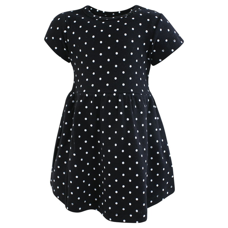 Hudson Baby Cotton Dresses Black White Flowers 9-12 Months Hudson Baby Cotton Dresses Black White Flowers 9-12 Months