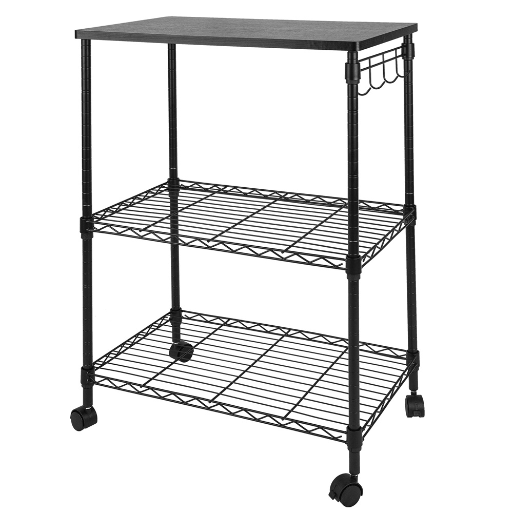 Buy 3Tier Rolling Cart, Metal Rolling Storage Cart Kitchen Storage
