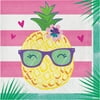 Pineapple N Friends 2 Ply Luncheon Napkin 6 1/2" x 6 1/2" Folded Size, Pack of 16, 12 Packs