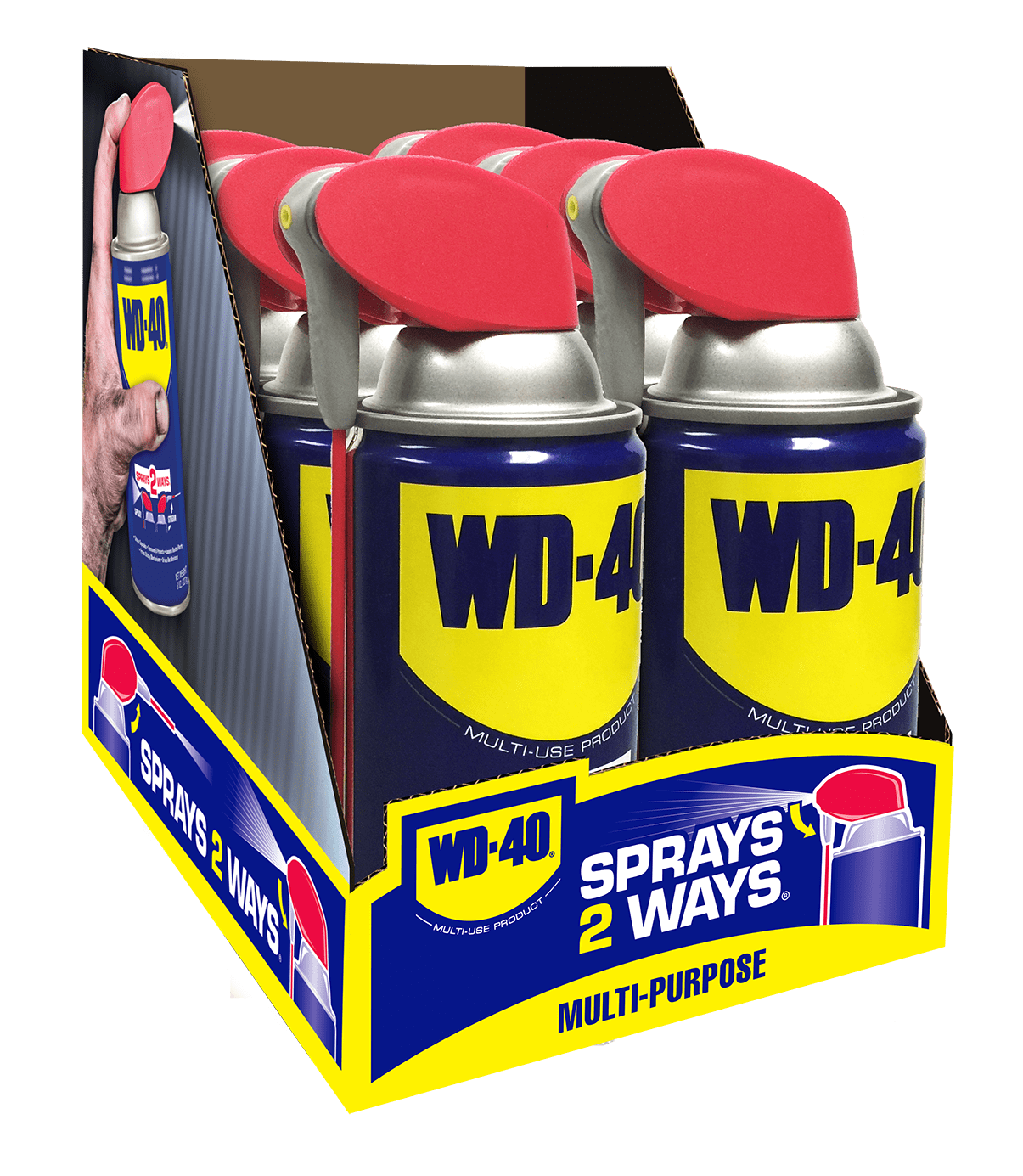 (2 pack) Classic WD-40 Formula, Multi-Purpose Lubricant Spray Smart Straw, 8 oz, Machine & Tool Lubricant
