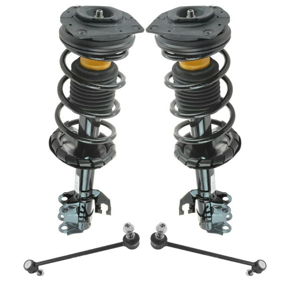 TRQ 4pc Suspension Kit Strut & Spring Assemblies w/ Sway Bar End Links for Versa SCA67213 Fits select: 2007-2012 NISSAN VERSA