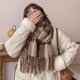 thumbnail image 4 of Bufanda a cuadros para mujer, bufandas de pashmina para otoño e invierno, para clima frío, cálidas, grandes, 4 of 5