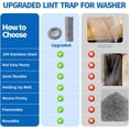 thumbnail image 7 of ZHUYING 36 Pieces Lint Traps Stainless Steel Washing Machine Lint Snare Traps Laundry Mesh Washer Hose Filter with 36 Pcs Cable Ties, 7 of 7