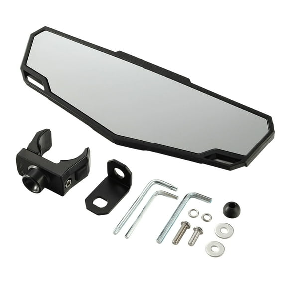 Adjustable UTV Center Rear View Mirror 360 Degree Convex Design For Enhanced Off Roading Visibility 1.5 To 2 Inch Clamp