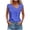 Blue, variant on Staron Women's V-Neck Sleeveless Casual Summer Top V-Stripe Print Tank Blouse Loose Comfy Vacation Beach Travel, Yellow L