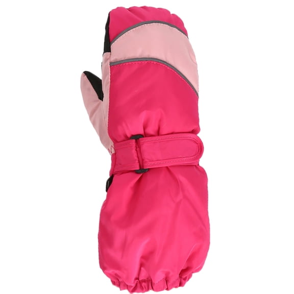 HNMKIU Outdoor Windproof Winter Warm Kids Ski Gloves for Boys and Girls Snowboarding Mittens One Size Youth Cold Weather Hot Pink,5-9 Years