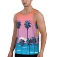 thumbnail image 2 of Fotbe Beach with Palm Trees Pattern Men's Quick Dry Workout Tank Top Gym Muscle Tee Fitness Bodybuilding Sleeveless T Shirt Breathable Workout Shirt-4X-Large, 2 of 9