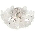 thumbnail image 6 of Possini Euro Design Filoli 16" Modern Semi Flush-Mount Ceiling Light Fixture Kitchen Foyer Flower Silver Brushed Nickel Finish, 6 of 7