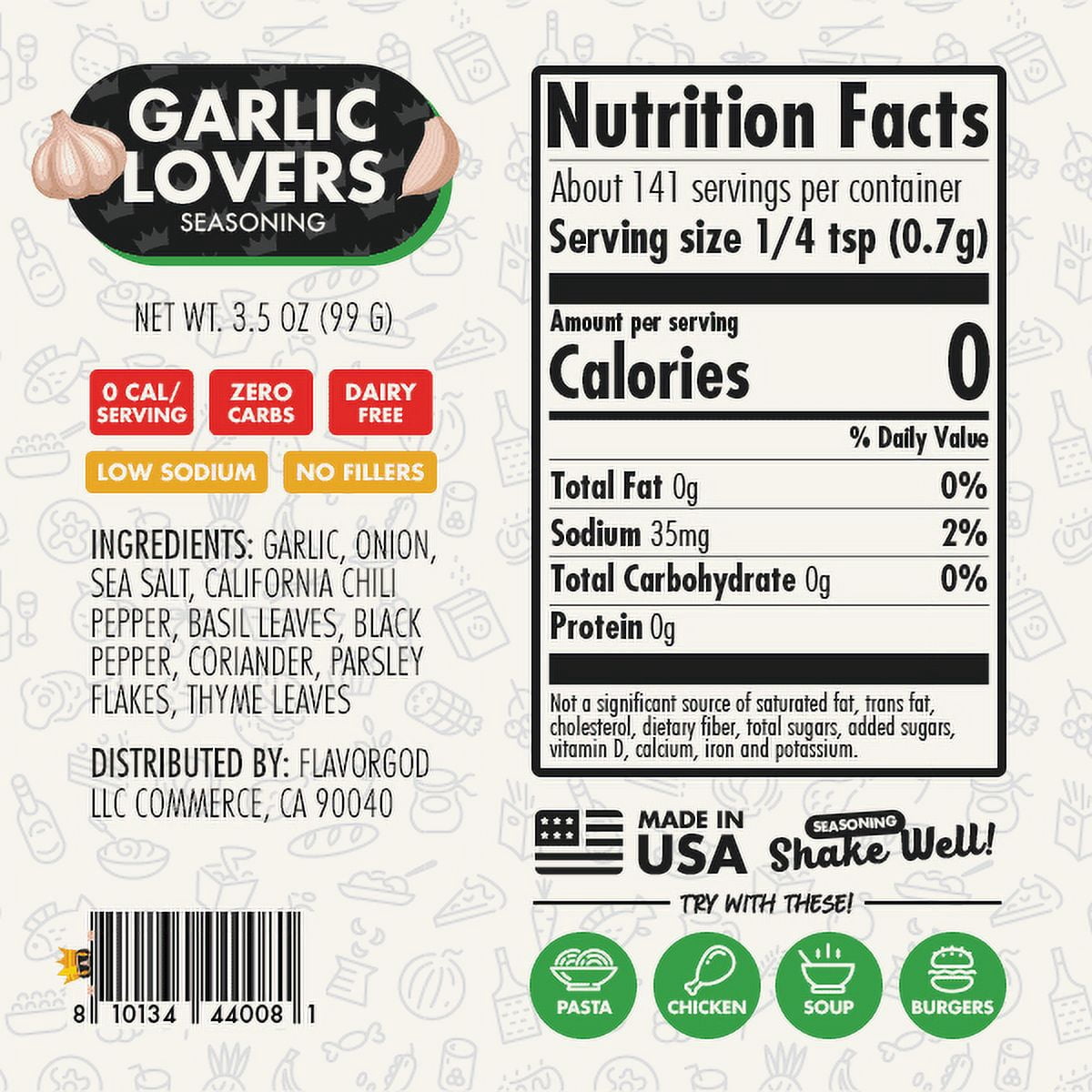 (6 pack) FlavorGod Garlic Lovers Seasoning