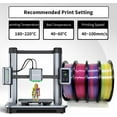 thumbnail image 6 of 3D Printer Filament Triple Color Silk PLA Filament 1.75mm, 3D Printing Filament Bundle,Multicolor Filament Like Rainbow PLA, 250g X 4 Pack, 6 of 6