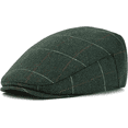 thumbnail image 2 of Fashion classic men's wool blend newsboy cap, tweed plaid model men's classic hat, 2 of 4