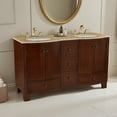thumbnail image 6 of Natfurhome Bathroom Vanity Contemporary Freestanding, Brown Wood, Granite Top, Double Sink, 60 in. W x 22 in. D x 36 in. H, 6 of 8