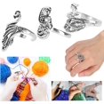thumbnail image 5 of 3pcs Crochet Hooks Adjustable Loop Knitting Ring Hook Loops Yarn Guide Finger Holder Sewing Tools, 5 of 5