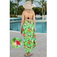 thumbnail image 4 of LA LEELA Women's Bikini Skirt Sarong Swimwear Cover up Bathing suit Summer Wraps Swimsuit Beach Wrap Coverups for Women One Size Pineapple, Green, 4 of 5