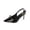 Black, variant on Womens Bow Slingback Heels Low Kitten Heel Pumps Closed Pointed Toe Party Wedding Dress Shoes