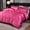 Hot Pink, variant on Move Over Satin Ruffle Duvet Cover Set Twin Khaki Silk Like Satin Ruffle Pattern Bedding Set No Filling