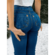thumbnail image 5 of Leggins Mujer Mezclilla Unitalla Faja Alta Estilo Pantalón Mezclilla, 5 of 6