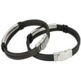 thumbnail image 1 of Vintage Bracelets,2Pcs Bracelets Simple Hand‑Woven Stainless Steel PU Bracelet Simple Bracelets Effortless Installation, 1 of 12