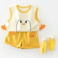 thumbnail image 2 of MEZZALL Toddler Boys Outfits Sets Casual Summer Goose Vest And Shorts Two Piece Set For 1-5 Year Olds Comfortable Daily Wear Breathable Baby Wear, 2 of 9