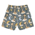 thumbnail image 2 of Giraffe and Moon Swim Trunks Quick Dry Beach Pool Board Shorts Lightweight Stylish Print Sizes 2T to XL, 2 of 8