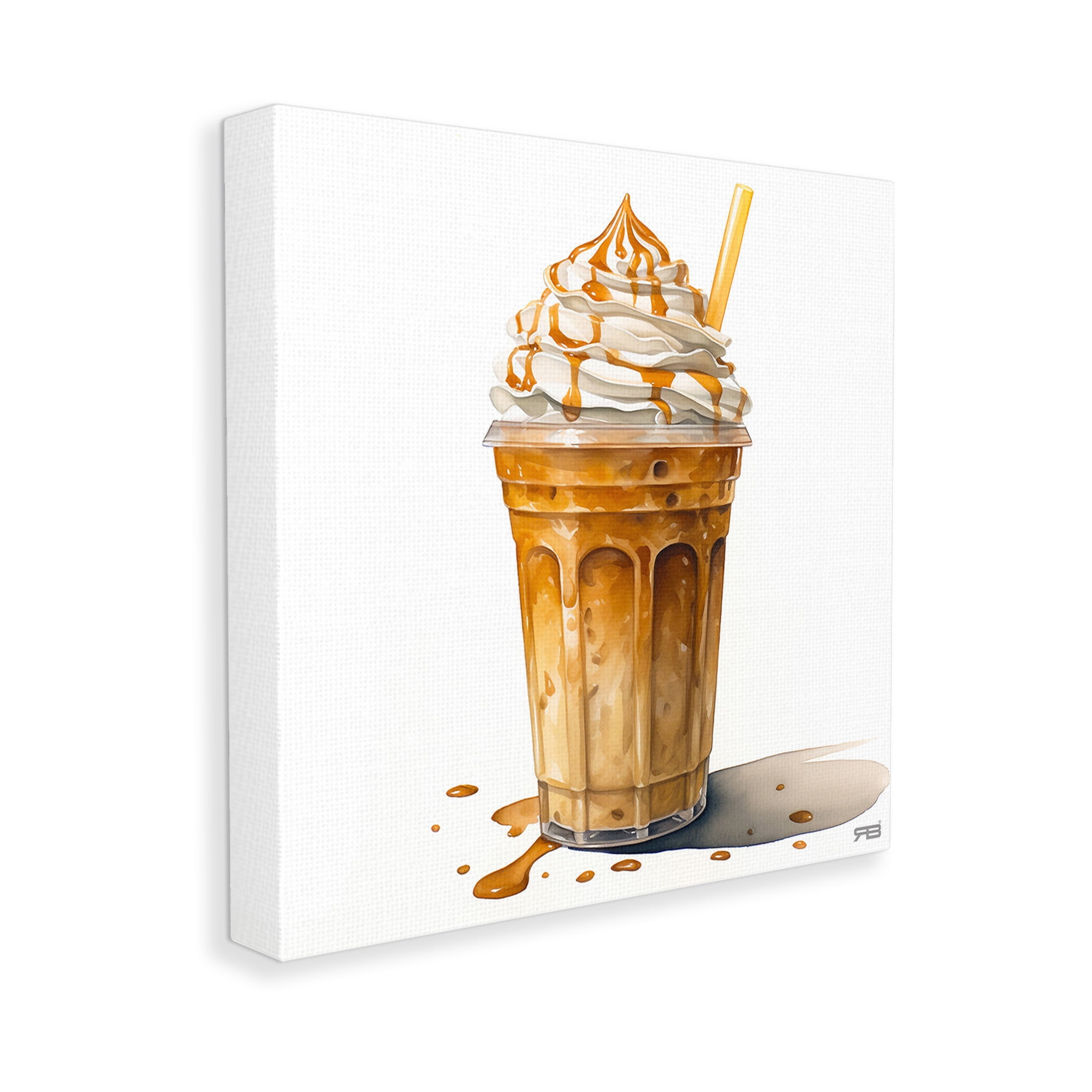 Stupell Industries Coffee with Whipped Cream Food & Beverage Painting Gallery Wrapped Canvas Art Print Wall Art, 36 x 36