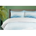 thumbnail image 4 of Ambesonne Nature Duvet Cover Set, Peaceful Fluffy Clouds, 2-Calking, Blue White, 4 of 7