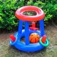thumbnail image 4 of PVC Inflatable Water Basketball Set with Bowling & Cross Ring Toss Games - 57x52cm, Easy Inflation, Skill-Building Interactive Toy for Kids (7-14) & Adults, Perfect for Outdoor Pool Fun, Free, 4 of 6