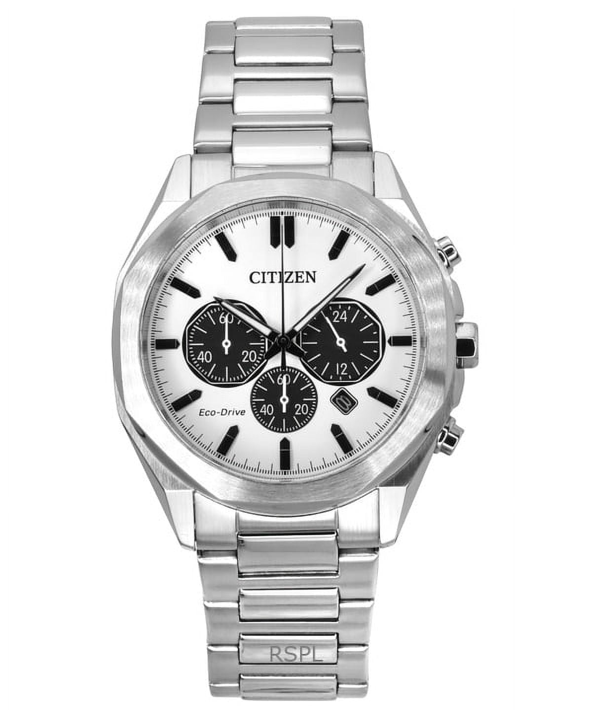 Citizen Eco-Drive Men's Watch with Brown Leather Strap and Silver