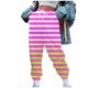 thumbnail image 2 of Puntoco Leggings Con Cordón En La Cintura Elástica Y Bolsillos Estampados A Rayas A La Moda Informal Para Mujer Pantalones De Chándal Rosa Rojo Xxl, 2 of 5