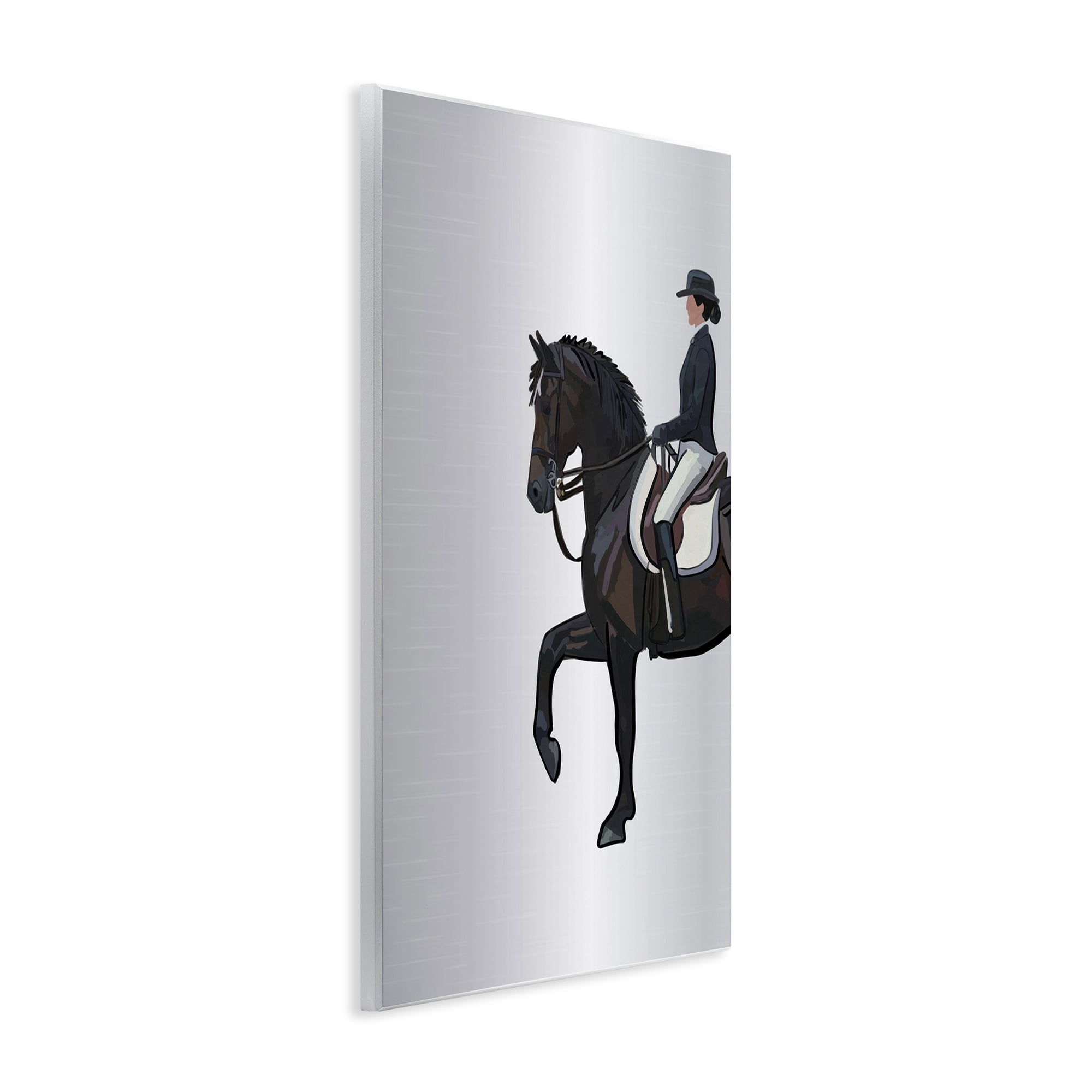 Stupell Industries Equestrian Jockey & Horse Animals & Insects Painting Unframed Art Print Wall Art, 13 x 19