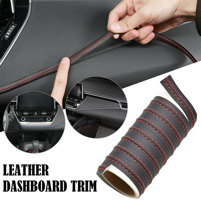 Car Pu Leather Molding Trim Strip Door Dashboard Sticker Car Interior DIY  Strips