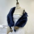 thumbnail image 3 of Châle Étole Châle Foulard Chaud pour Femmes en Fausse Fourrure de Renard, 3 of 6