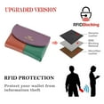 thumbnail image 3 of Royal Bagger Color Block RFID Short Wallets Genuine Leather Multi-card Slots Card Holder Trifold Purse Magnetic Opening 2053, 3 of 9