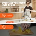 thumbnail image 3 of Cortadora de verduras comercial VEVOR, cortadora de tomates de 3/8" y 3/16", cortadora de verduras de acero inoxidable y aleación de aluminio, cortadora de tomates manual con patas antideslizantes, 3 of 9
