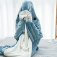 thumbnail image 3 of Couverture Requin, Pyjama en Flanelle à Capuche Portable 2023/, 3 of 9
