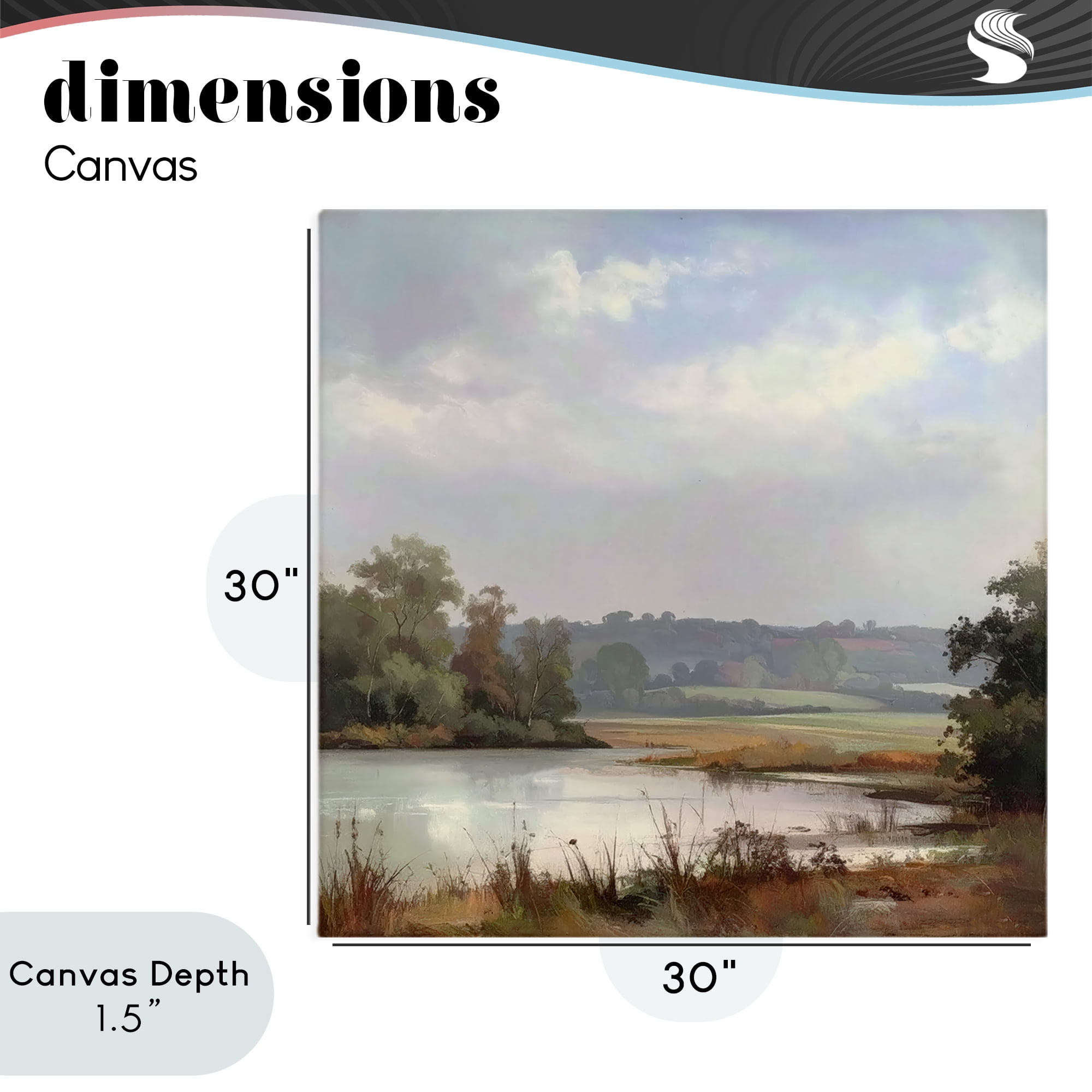 Stupell Industries Riverside Grove Scenery Canvas Wall Art, design by Alonza Saunders