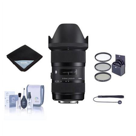 UPC: 0192223015555 | 18-35mm f/1.8 DC HSM ART Lens for Canon EF  Bundle with ProOptic 72mm Filter Kit  Cleaning Kit  Cap Tether  Lens Wrap