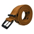 thumbnail image 2 of Men's Women's Double Grommet 2 Hole Belts Canvas Web Solid Casual Belt Camel Size M, 2 of 5