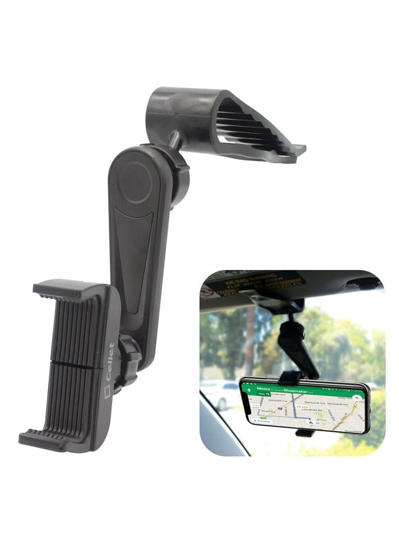 Sun Visor Phone Mount, Sun Visor Clip Phone Mount Holder with 360 Degree Rotation Compatible to iPhone 12 Pro Max, 12 Pro, 12, Samsung Galaxy Note 20, 20 Plus and Other 4.7" Devices