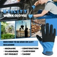 thumbnail image 6 of HANDLANDY Mens Work Gloves Touch screen, Utility Mechanic Gloves, Flexible Breathable Fit- Padded Knuckles & Palm, 6 of 6