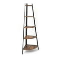 TribeSigns 70 inch Tall Corner Shelf, Industrial 5 Tier Corner